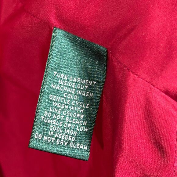 Ralph Lauren Size XL Quilted Red Women's Puff Vest Casual - Picture 10 of 10